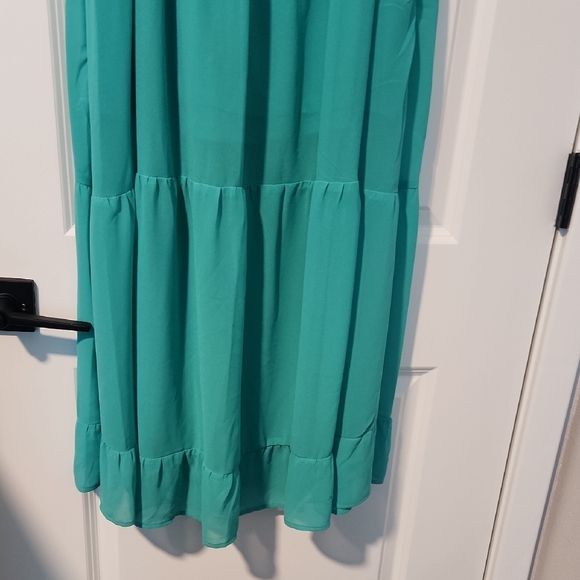 New- Umgee Turquoise Sleeveless Midi Dress Size Medium - Picture 5 of 7